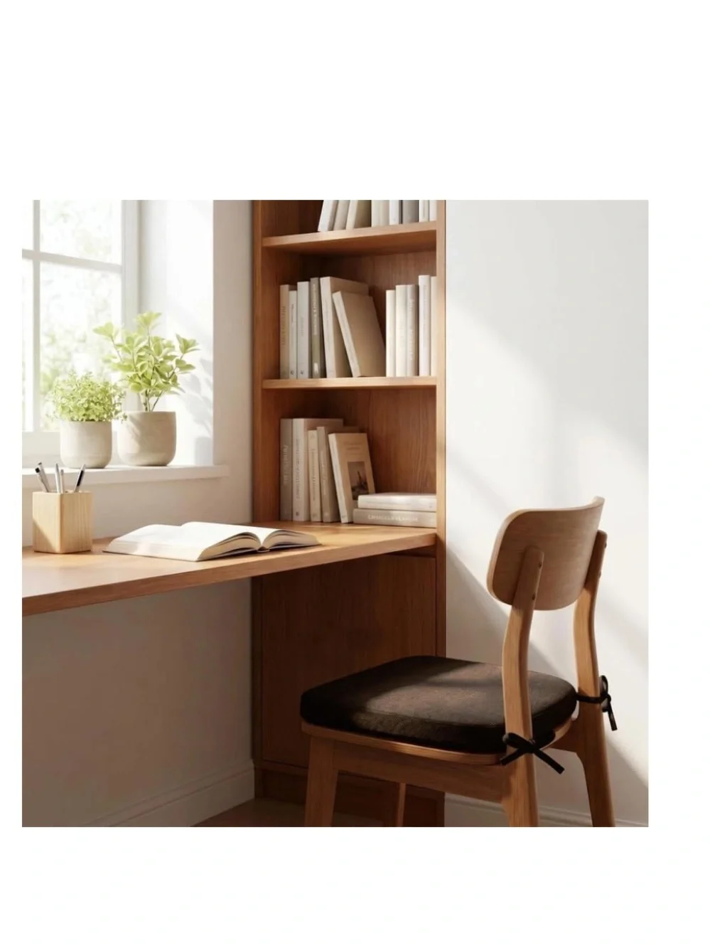 Chair Seat Cushion with Removable Washable Cover - BROWN